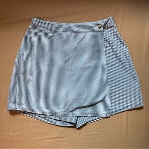 Vintage mountain lake gingham check skort